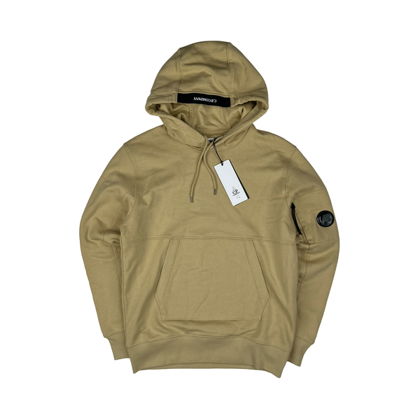 CP Company Beige Cotton Lens Viewer Pullover Hoodie - Small