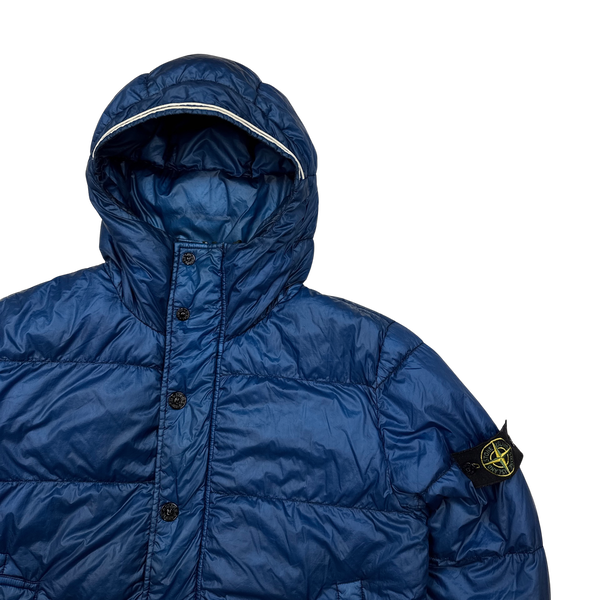 Stone Island 2013 Blue Garment Dyed Puffer Jacket - Large