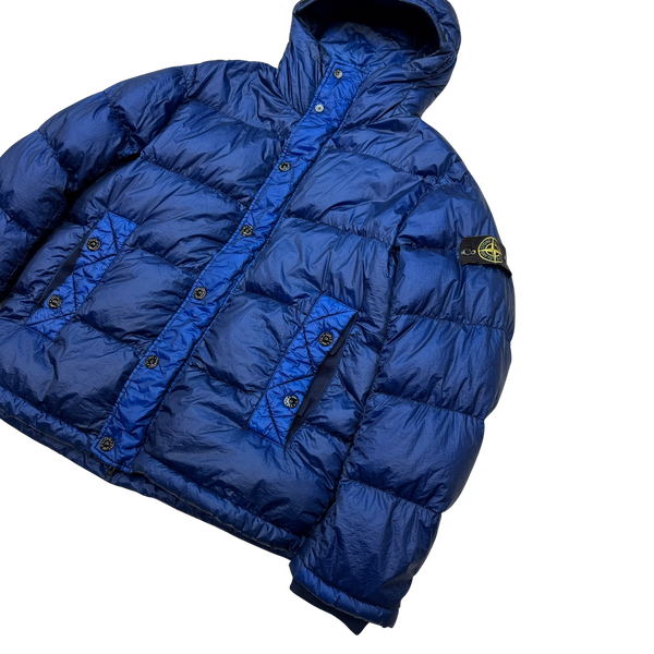 Stone Island 2011 Blue Garment Dyed Down Filled Puffer Jacket - XXL