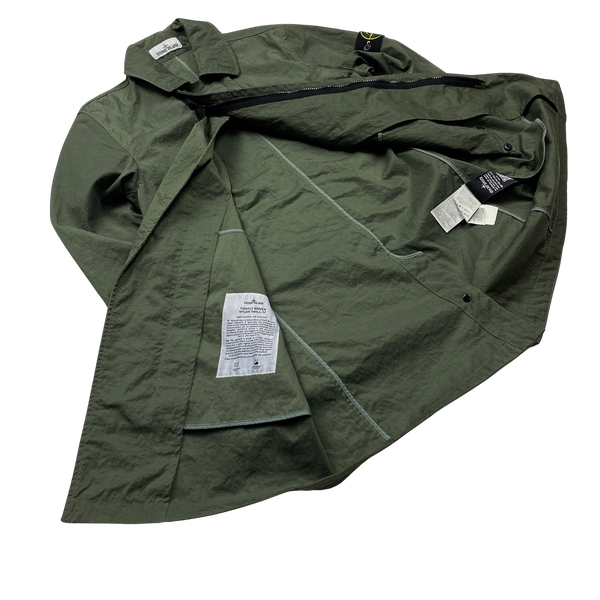 Stone Island Green Tightly Woven Nylon Twill-TC Jacket - Small