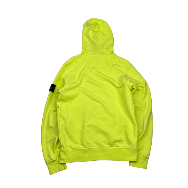 Stone Island 2022 Neon Yellow Pullover Hoodie - Medium