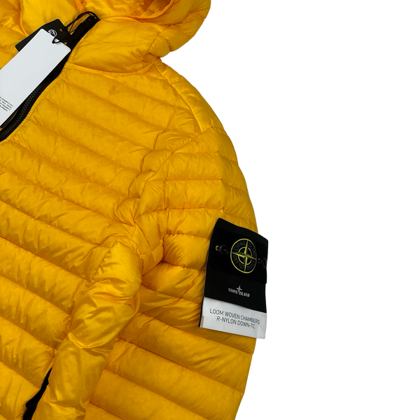 Stone Island Yellow Loom Woven R Nylon Down TC Puffer - XL