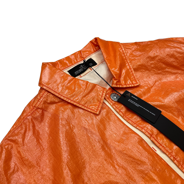 Stone Island 2022 Shadow Project Glass Linen Jacket Orange - Medium