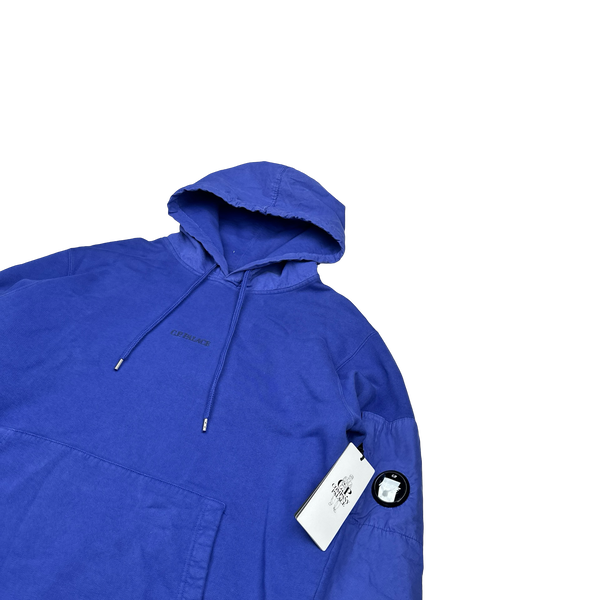 CP Company x Palace Blue Spellout Lens Viewer Hoodie - Large