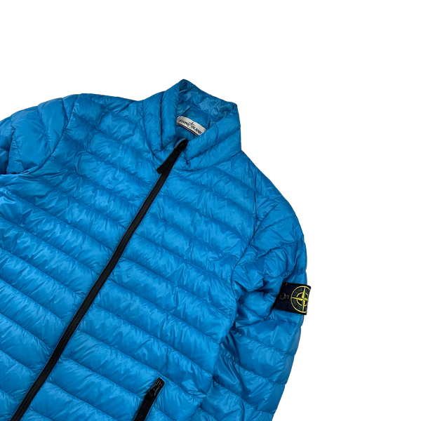 Stone Island 2013 Blue Micro Ripstop Down Jacket - Small