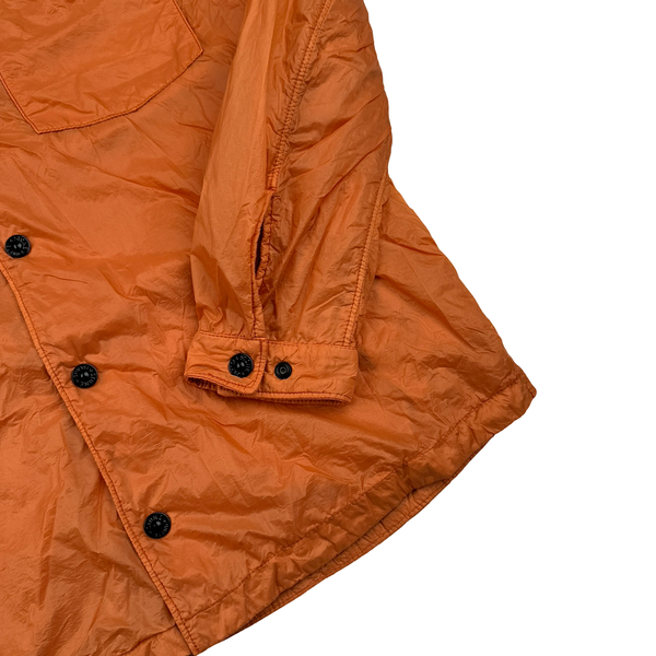 Stone Island 2023 Orange Micro Yarn Nylon Coach Overshirt - Small