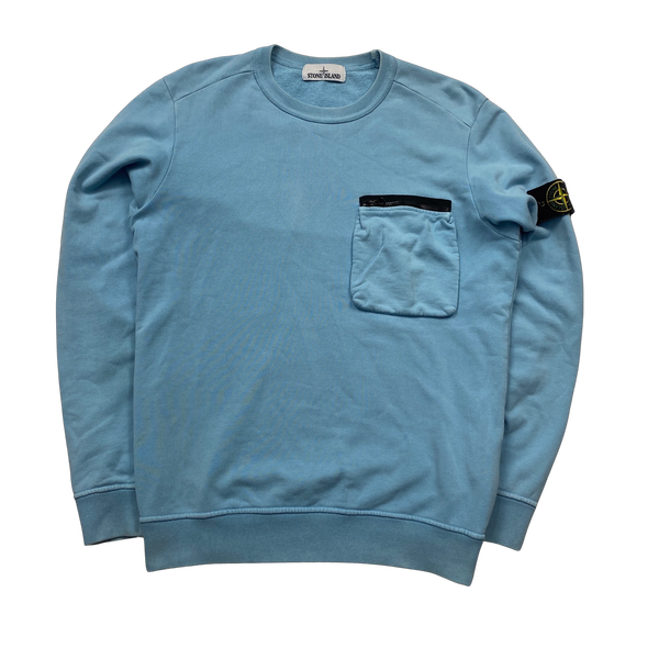 Stone island sweatshirt light blue sales