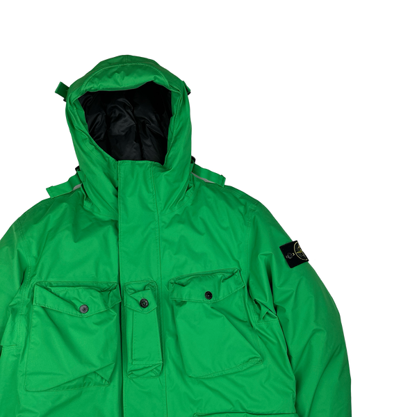 Stone Island 2021 Green Ripstop Gore-Tex Product Technology Down Parka Jacket - Small