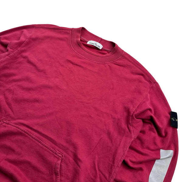 Stone Island 2016 Burgundy Pink Reflective Sweatshirt - Medium