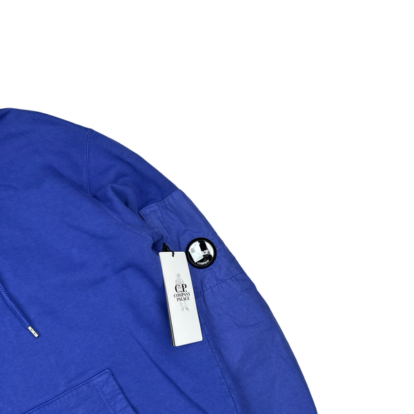 CP Company x Palace Blue Spellout Lens Viewer Hoodie - Large