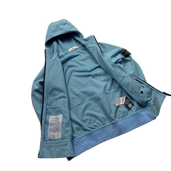 Stone Island 2017 Baby Blue Light Soft Shell R Jacket - Medium