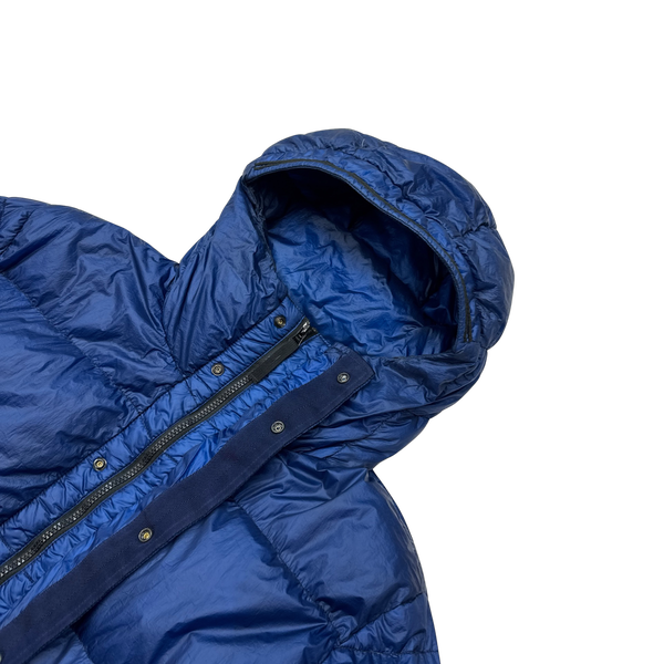 Stone Island 2011 Blue Garment Dyed Down Filled Puffer Jacket - XXL