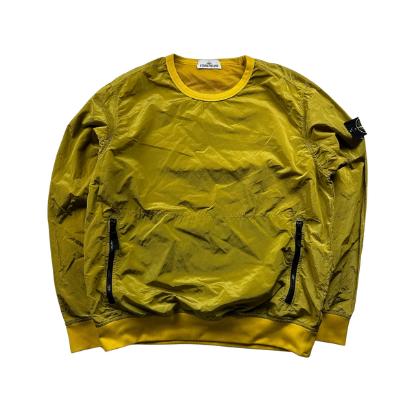 Stone Island 2018 Yellow Nylon Metal Crewneck Jumper - Large