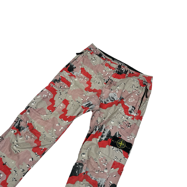 Stone Island 2020 3C+PU Desert Camo Cargo Trousers - 30"