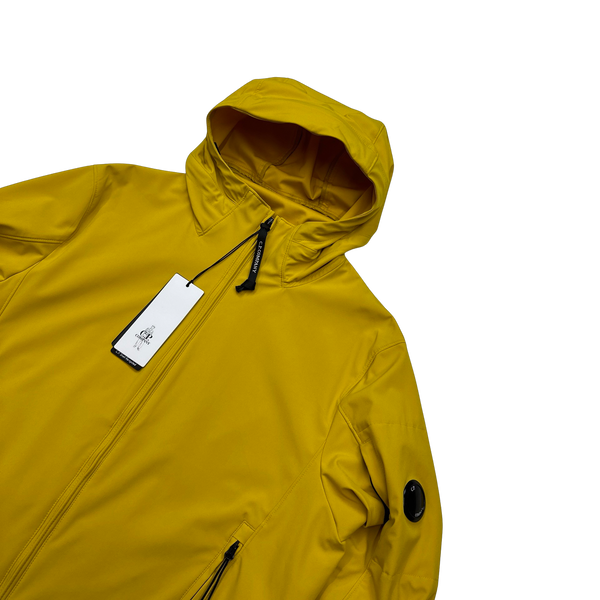 CP Company Yellow Soft Shell R Hooded Jacket - Large