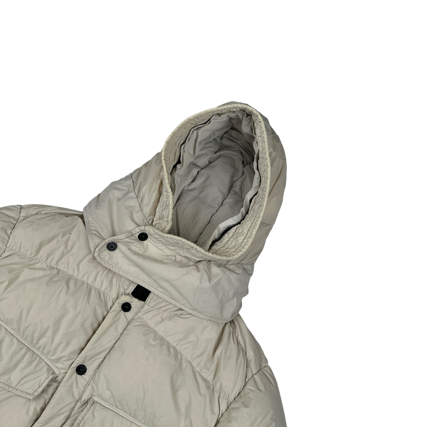 Stone Island 2016 Cream Organic Feel Tela Down Jacket - Large