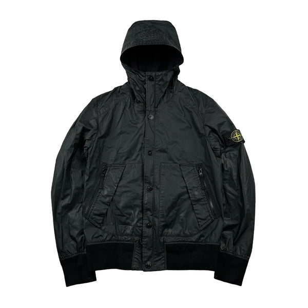 Stone Island 2012 Black Mussola Gommata Jacket - Small