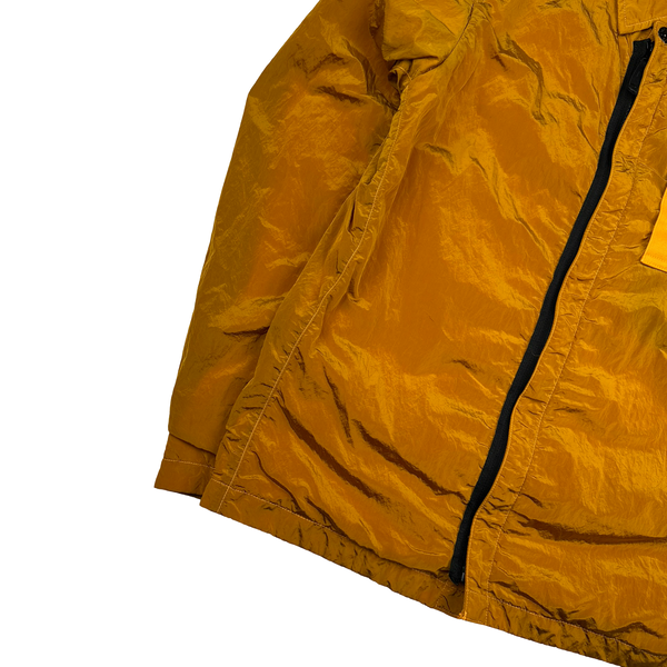 Stone Island Orange Nylon Metal Shimmer Overshirt - Small