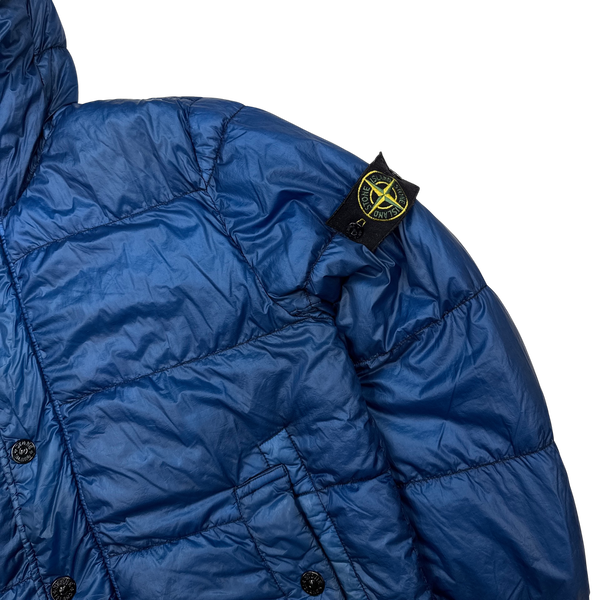 Stone Island 2013 Blue Garment Dyed Puffer Jacket - Large