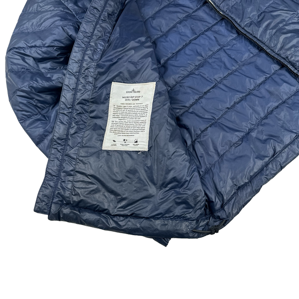 Stone Island Blue Micro Rip Stop Down Packable Jacket - XL