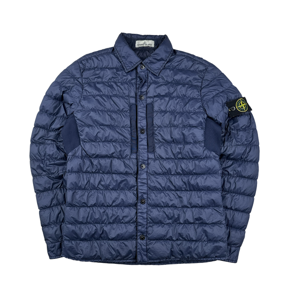 Stone island garment dyed down overshirt store