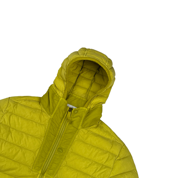 Stone Island 2019 Yellow Loom Woven Down Chambers Jacket - Medium