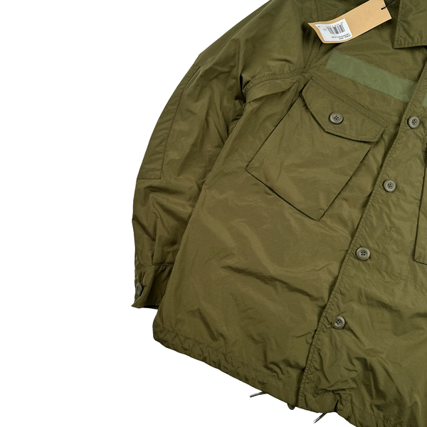 Ten C Khaki Lightweight Multi Pocket Tempest Shield Overshirt Jacket - Large
