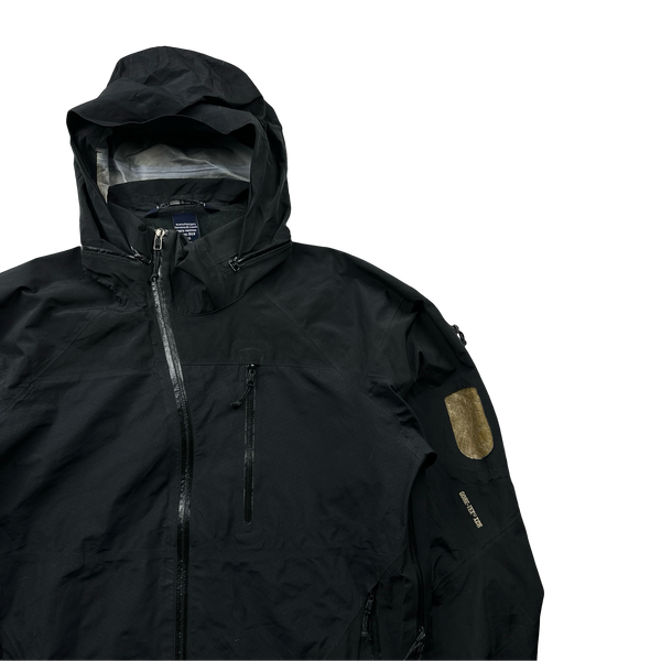 Arcteryx Black Goretex Asymmetric Windbreaker Jacket - Large