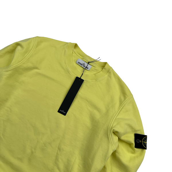Stone Island 2020 Yellow Cotton Sweatshirt - Small