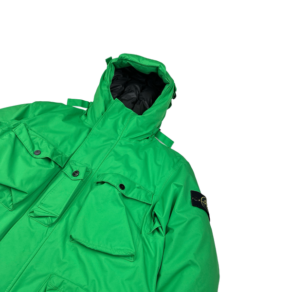 Stone Island 2021 Green Ripstop Gore-Tex Product Technology Down Parka Jacket - Small