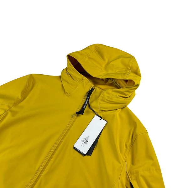 CP Company Yellow Soft Shell R Hooded Jacket - Large