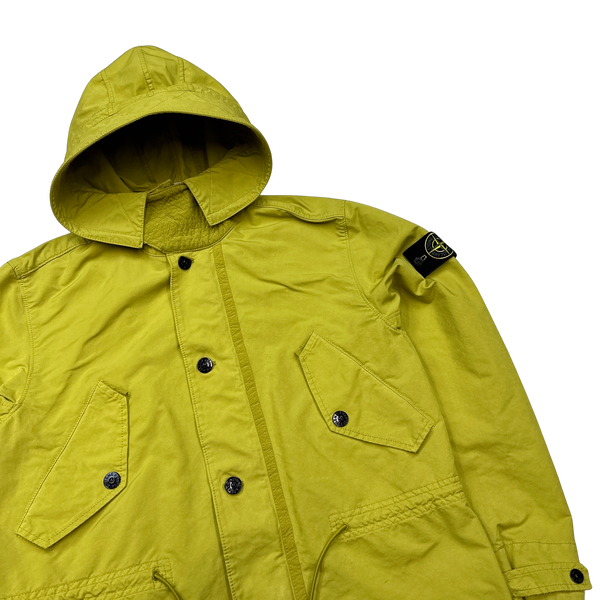 Stone Island Yellow David TC Garment Dyed Parka Jacket - Medium – Mat's ...