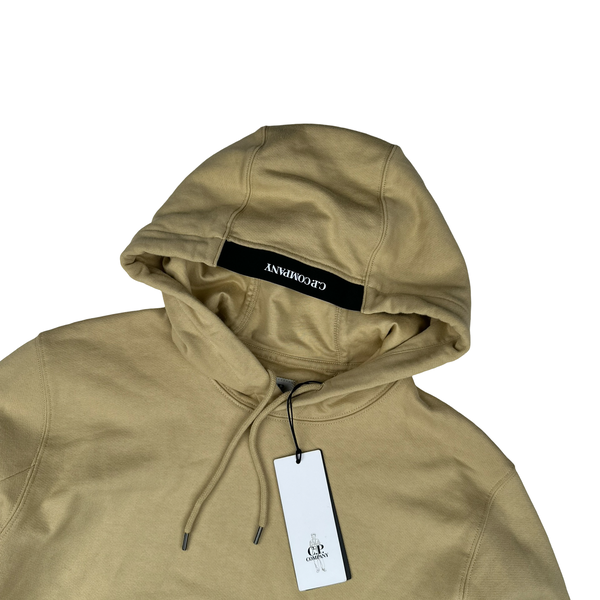 CP Company Beige Cotton Lens Viewer Pullover Hoodie - Small