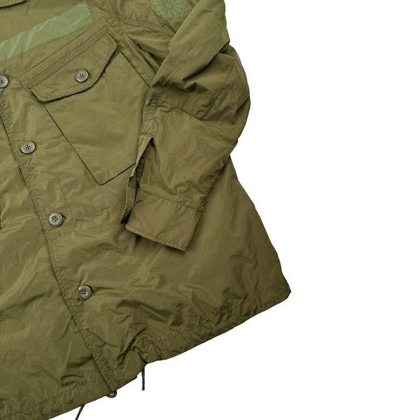 Ten C Khaki Lightweight Multi Pocket Tempest Shield Overshirt Jacket - Large