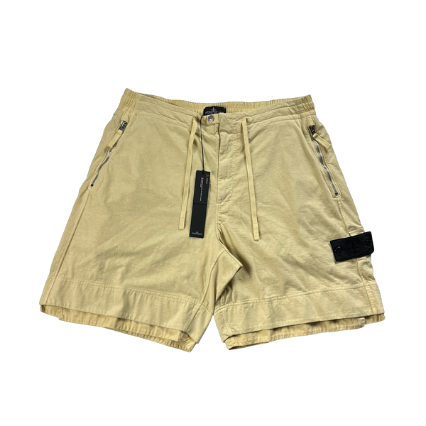 Stone Island 2022 Yellow Shadow Project Mesh Pocket Shorts - Small & Large