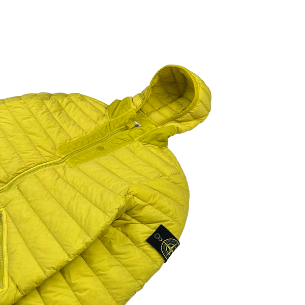 Stone Island 2019 Yellow Loom Woven Down Chambers Jacket - Medium