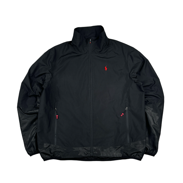 Ralph Lauren Black Camo Sleeve Bomber Track Jacket - XL