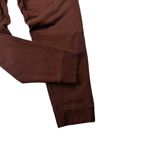 CP Company Brown Diagonal Raised Fleece Sweatpants - XXL