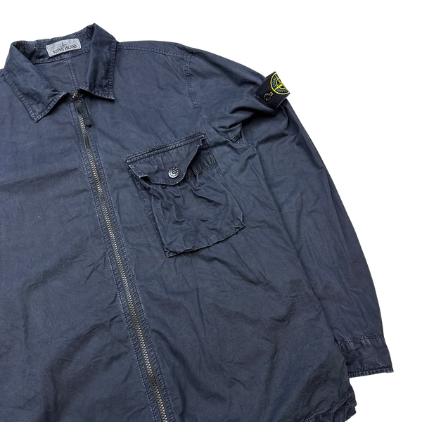 Stone Island 2020 Navy Cotton Overshirt - Large