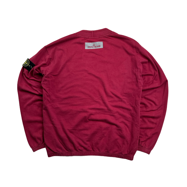 Stone Island 2016 Burgundy Pink Reflective Sweatshirt - Medium