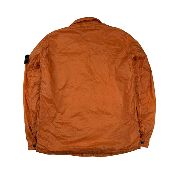 Stone Island 2023 Orange Micro Yarn Nylon Coach Overshirt - Small