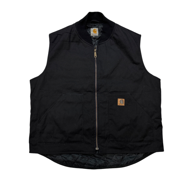 Carhartt Black Reworked Quilted Gilet - Large