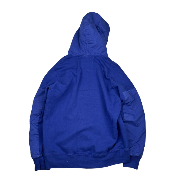 CP Company x Palace Blue Spellout Lens Viewer Hoodie - Large