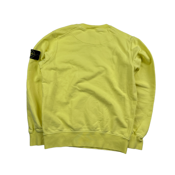 Stone Island 2020 Yellow Cotton Sweatshirt - Small