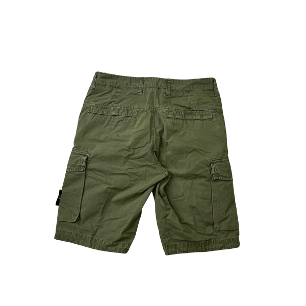 Stone Island 2020 Khaki Cotton Cargo Shorts - 30"