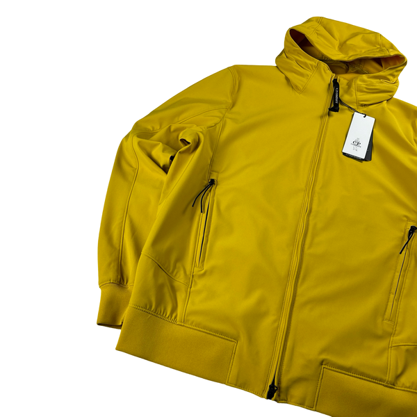 CP Company Yellow Soft Shell R Hooded Jacket - Large
