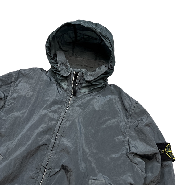 Stone Island 2015 Dark Grey Shimmer Nylon Metal Tyvek Shield Jacket ...