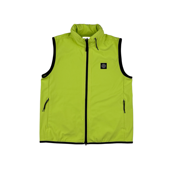 Stone Island 2022 Neon Soft Shell-R Gilet - Large