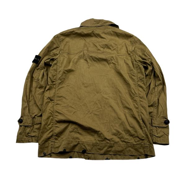 Stone Island 2001 Brown Raso Gommato Jacket - Small