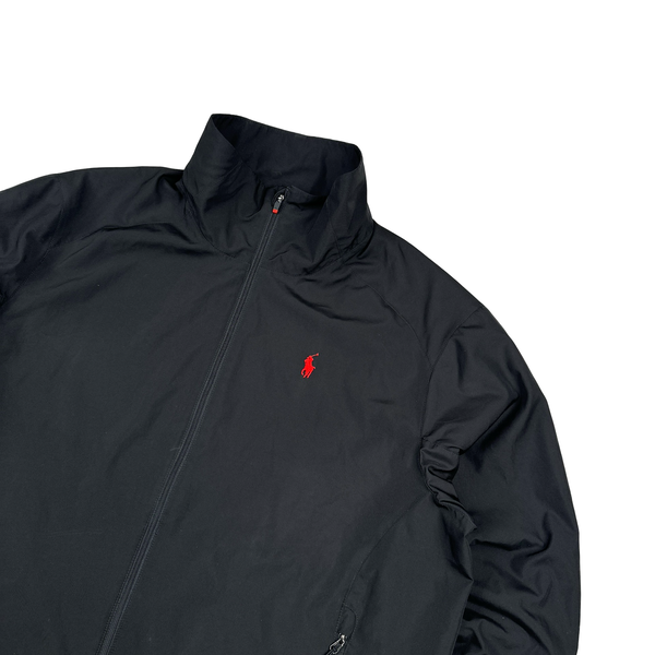 Ralph Lauren Black Camo Sleeve Bomber Track Jacket - XL